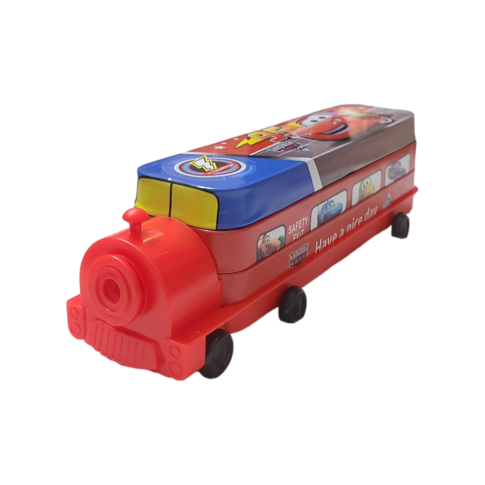 Thumbnail: Cars Printed Engine Shaped Pencilbox with a Sharpener