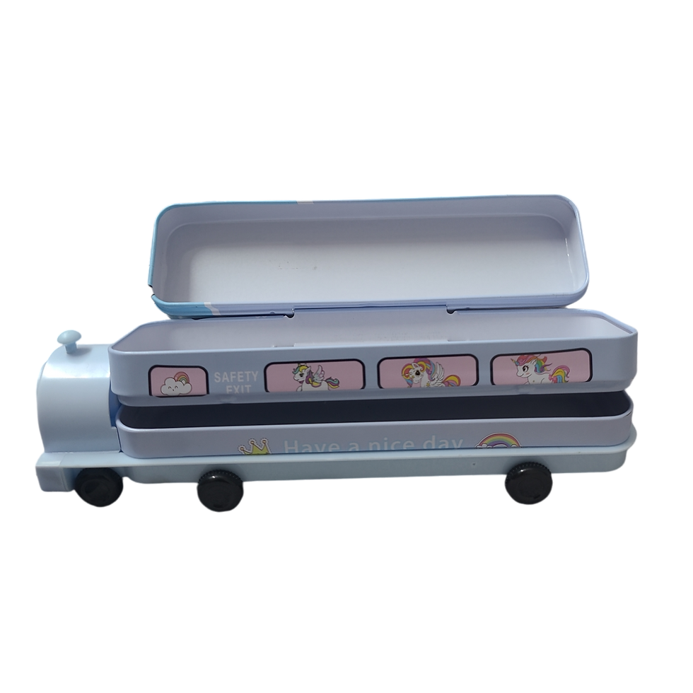 Thumbnail: Unicorn Printed Engine Shaped Pencilbox with a Sharpener