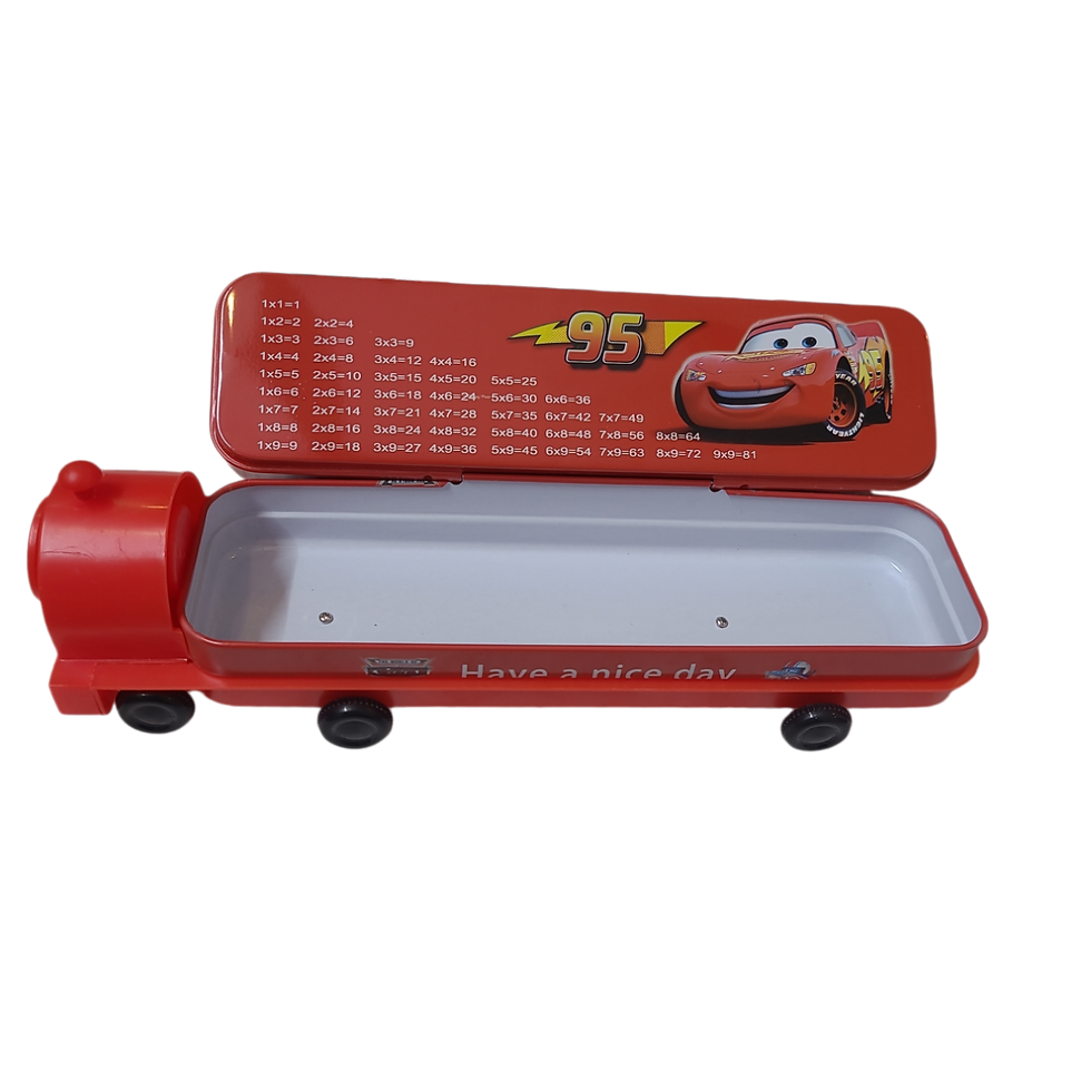 Thumbnail: Cars Printed Engine Shaped Pencilbox with a Sharpener