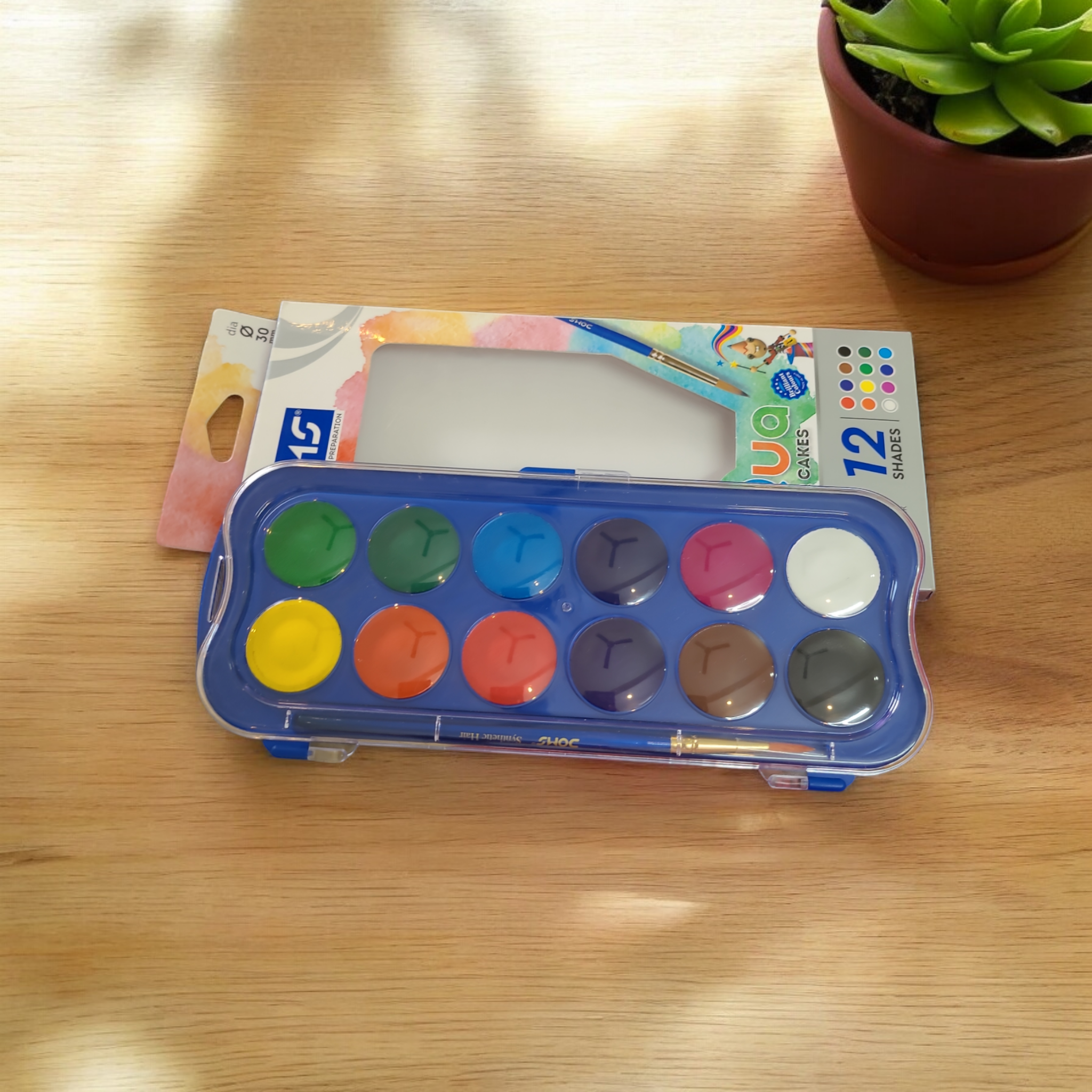 DOMS Aqua Color Cakes 12 Shades (Diameter: 30 mm)