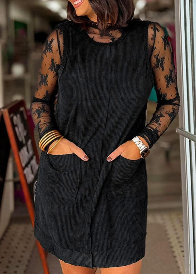 Black Corduroy Dress