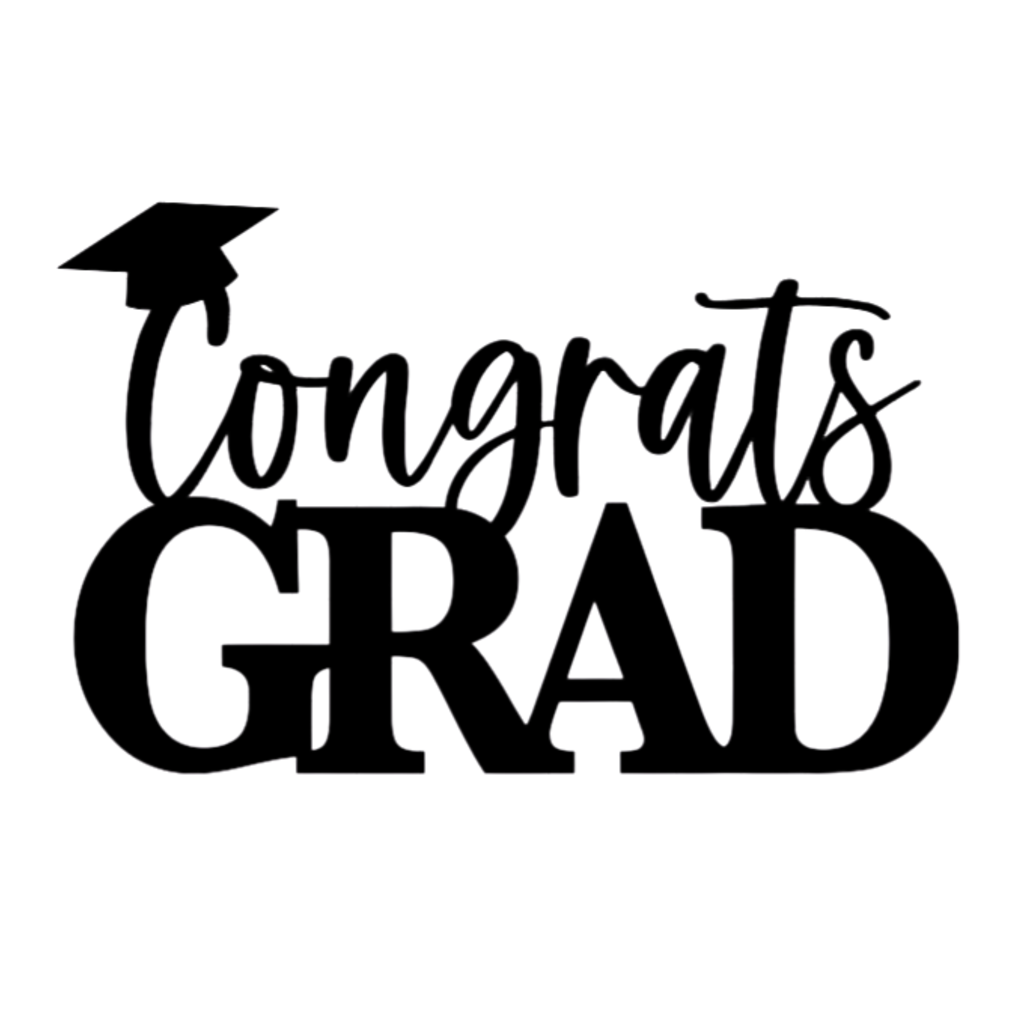 Cardstock congrats grad cake charm