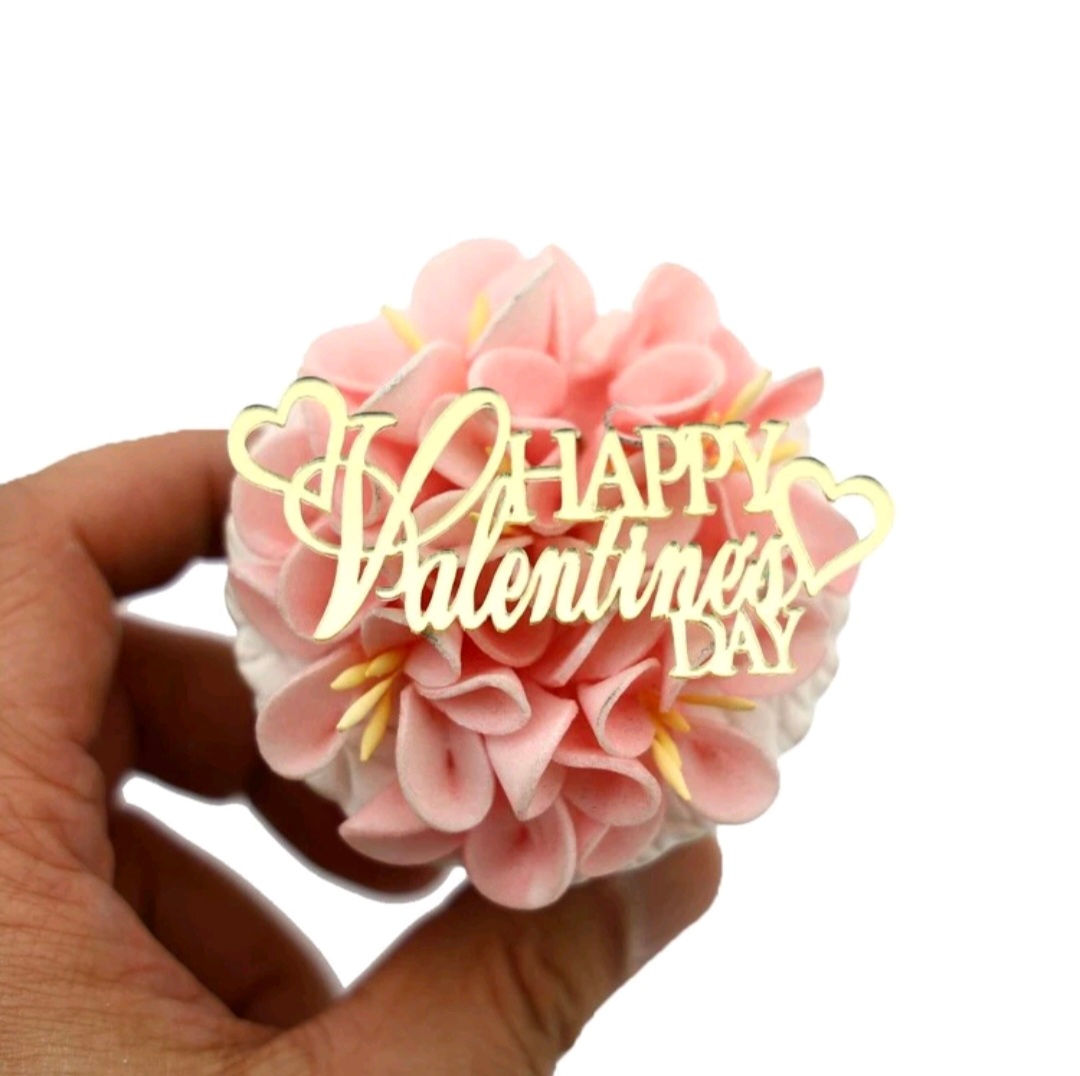 Happy Valentine's Day cupcake topper