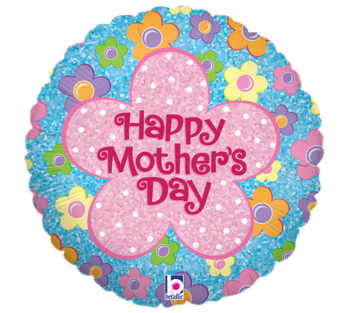 Balloon 9" Happy Mothers Day Hologram