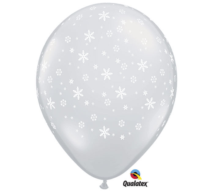 Balloon Latex 11" Snowflake 10C