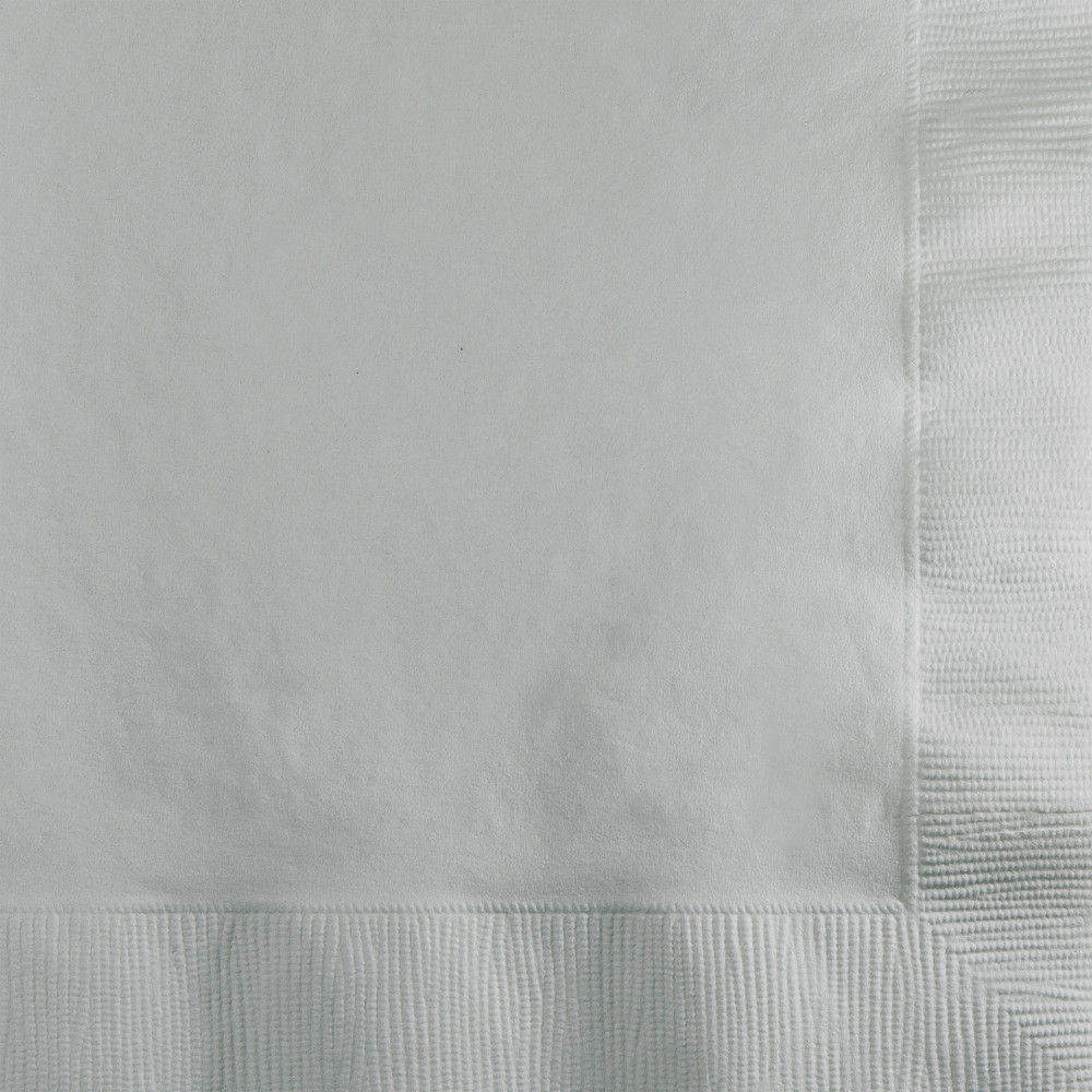 Silver Shimmering Beverage Napkin