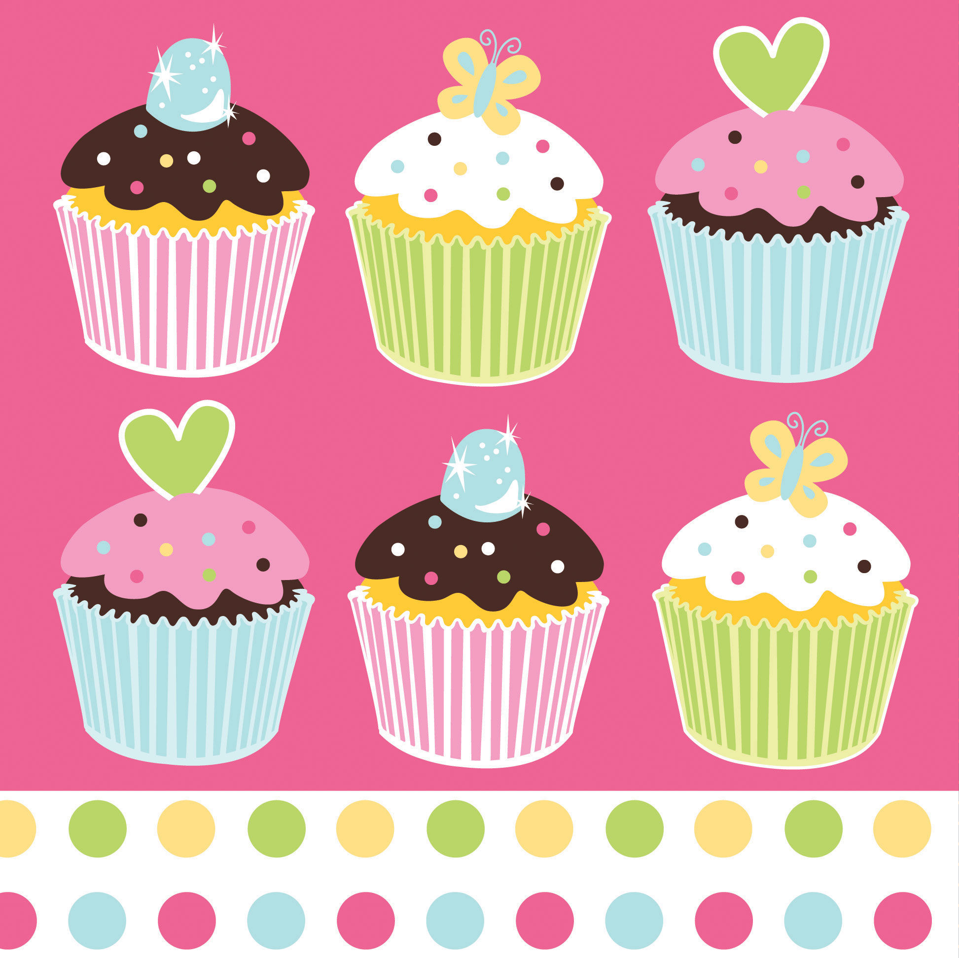 Sweet Treats Luncheon Napkin (16Ct) Plain