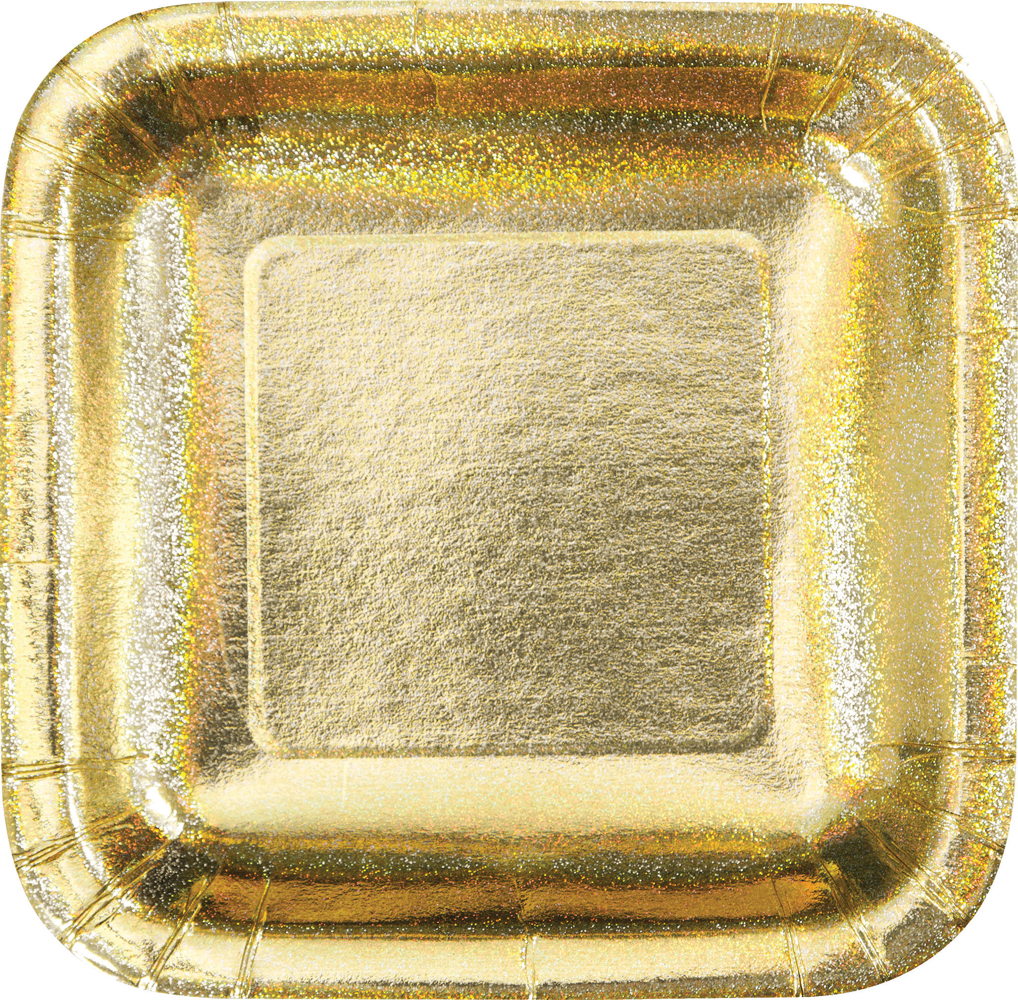 Glitz Gold Luncheon Plate 7" (8ct) Square