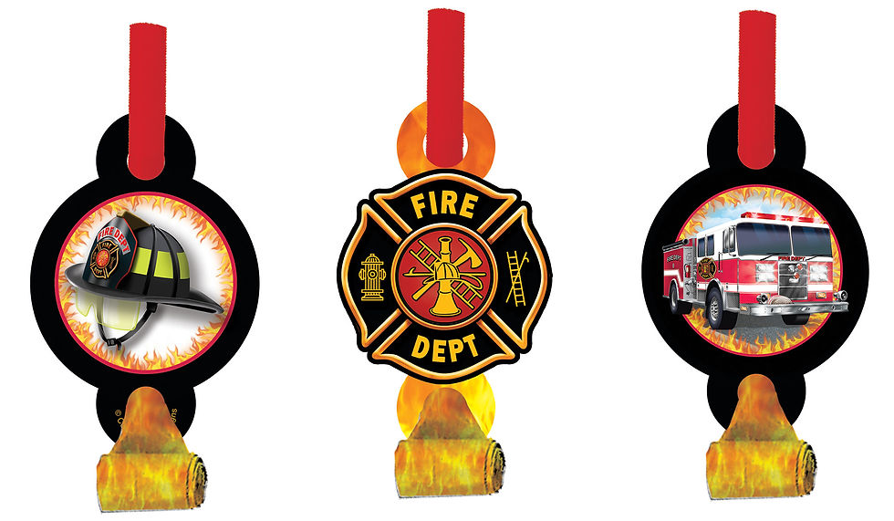Fire Watch Blowouts With Medallion (8ct)