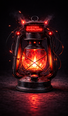 System Overload lantern artwork for the MadLadGibson original song System Overload