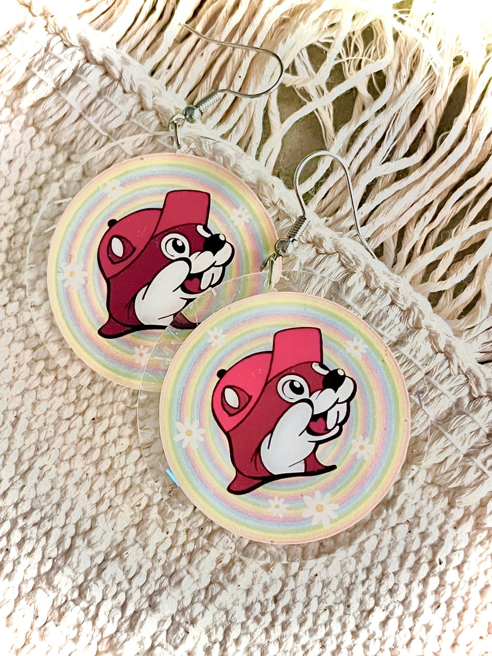 Thumbnail: Road Trip Summer Earrings • Bucee’s Here We Come Dangles and Studs