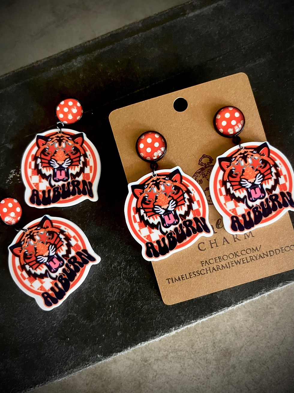 Thumbnail: •Game Day Ready• Acrylic Dangle Earrings