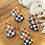 Thumbnail: Checkered Ghosts & Glasses Earrings • Groovy Acrylic Dangles and Studs