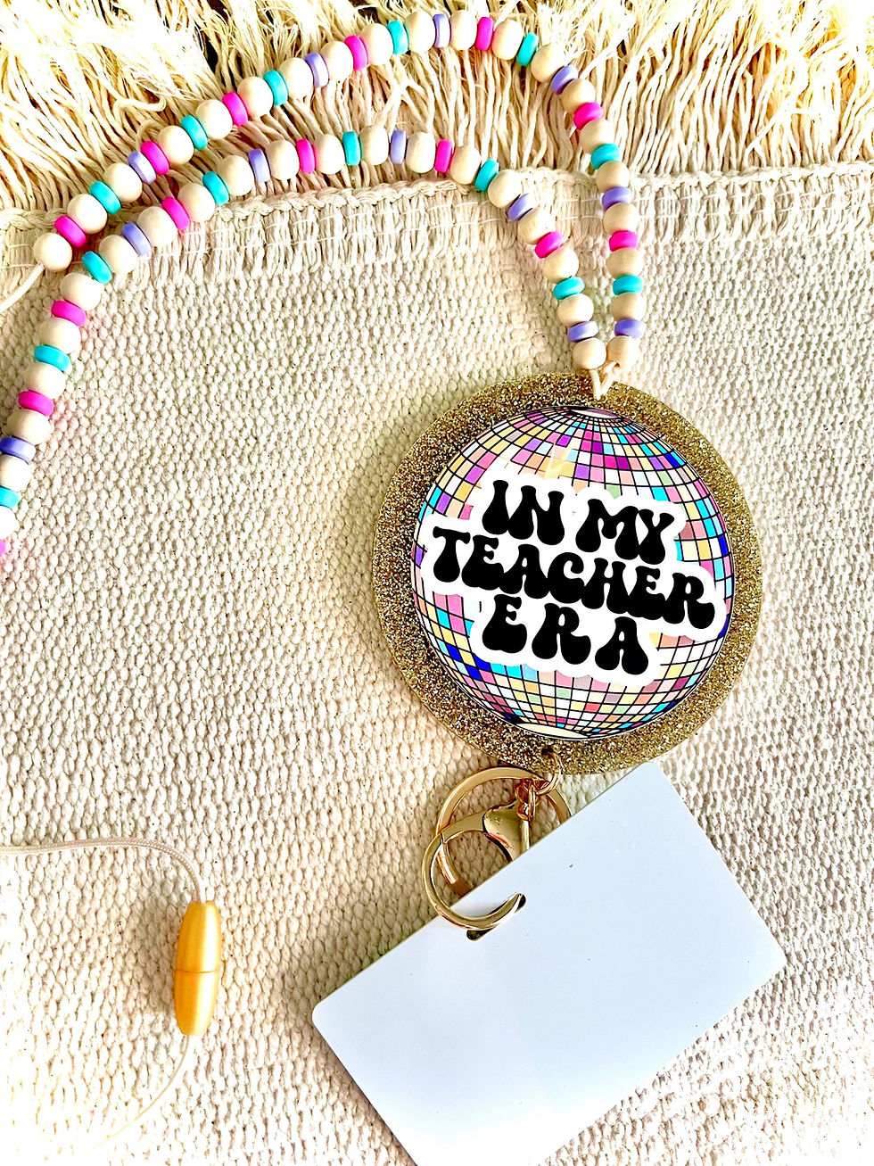 Thumbnail: Disco Ball Classroom Theme • Scool Teacher Break-Away Lanyards