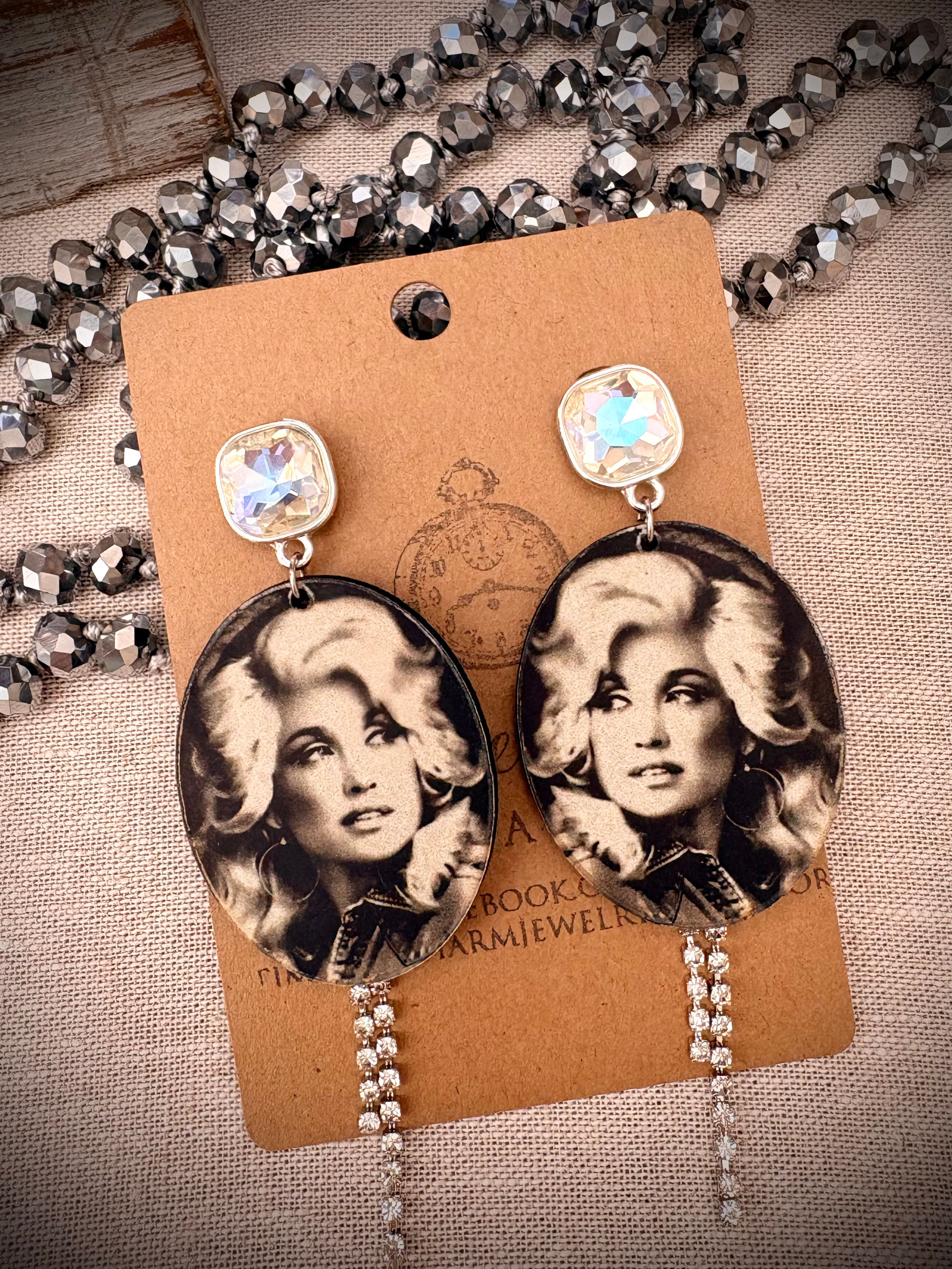 Diva Like Dolly • Country Legends Earrings, Western Wear, Dolly Parton Earrings 