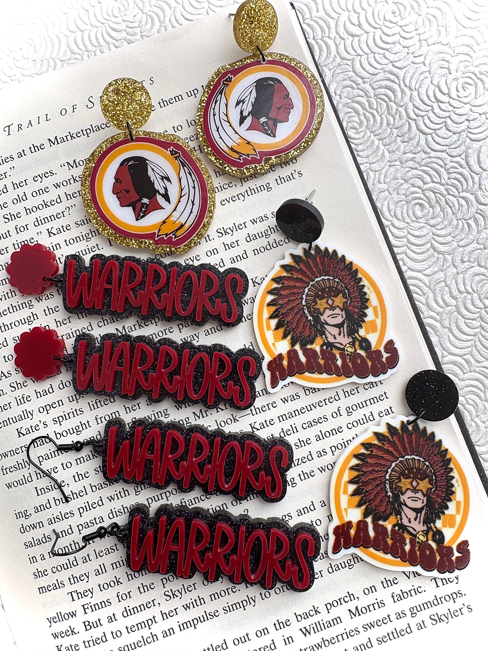 Thumbnail: School Mascot Names • School Spirit Acrylic Dangle Earrings 