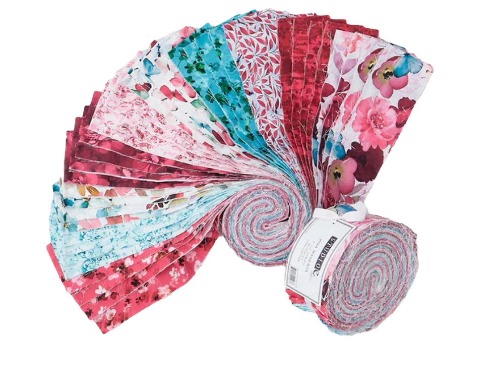 Viva Magenta Jelly Roll  by Scott Barnes for Fabric Editions Swatch