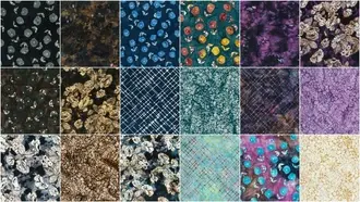 Thumbnail: Flower Petals by Banyan Batiks Swatch 2