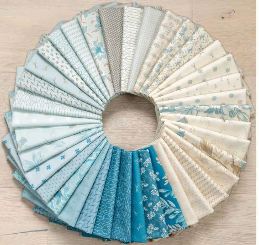 Sewing Bird Fabric by Laundry Basket Quilts swatches