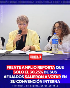 Frente Amplio reporta que solo el 30,25% de sus afiliados salieron a votar en su convención interna