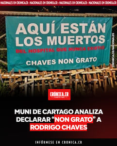 Muni de Cartago analiza declarar “non grato” a Rodrigo Chaves