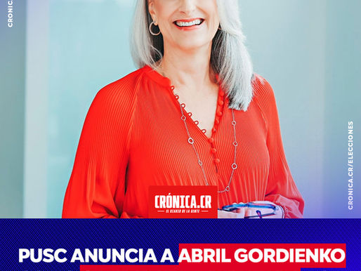 PUSC anuncia a Abril Gordienko como candidata a diputada por San José enfocada en educación y seguridad