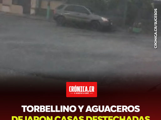 Torbellino y aguaceros dejaron casas destechadas y árboles caídos en varios puntos del país
