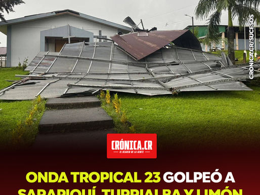 Onda tropical 23 golpeó a Sarapiquí, Turrialba y Limón, 140 incidentes se reportaron