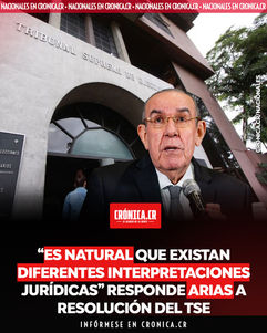 “Es natural que existan diferentes interpretaciones jurídicas” responde Arias a resolución del TSE