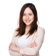 折り返しの腕を持つ女性