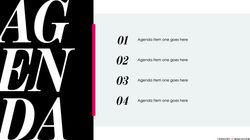Agenda Slide Design