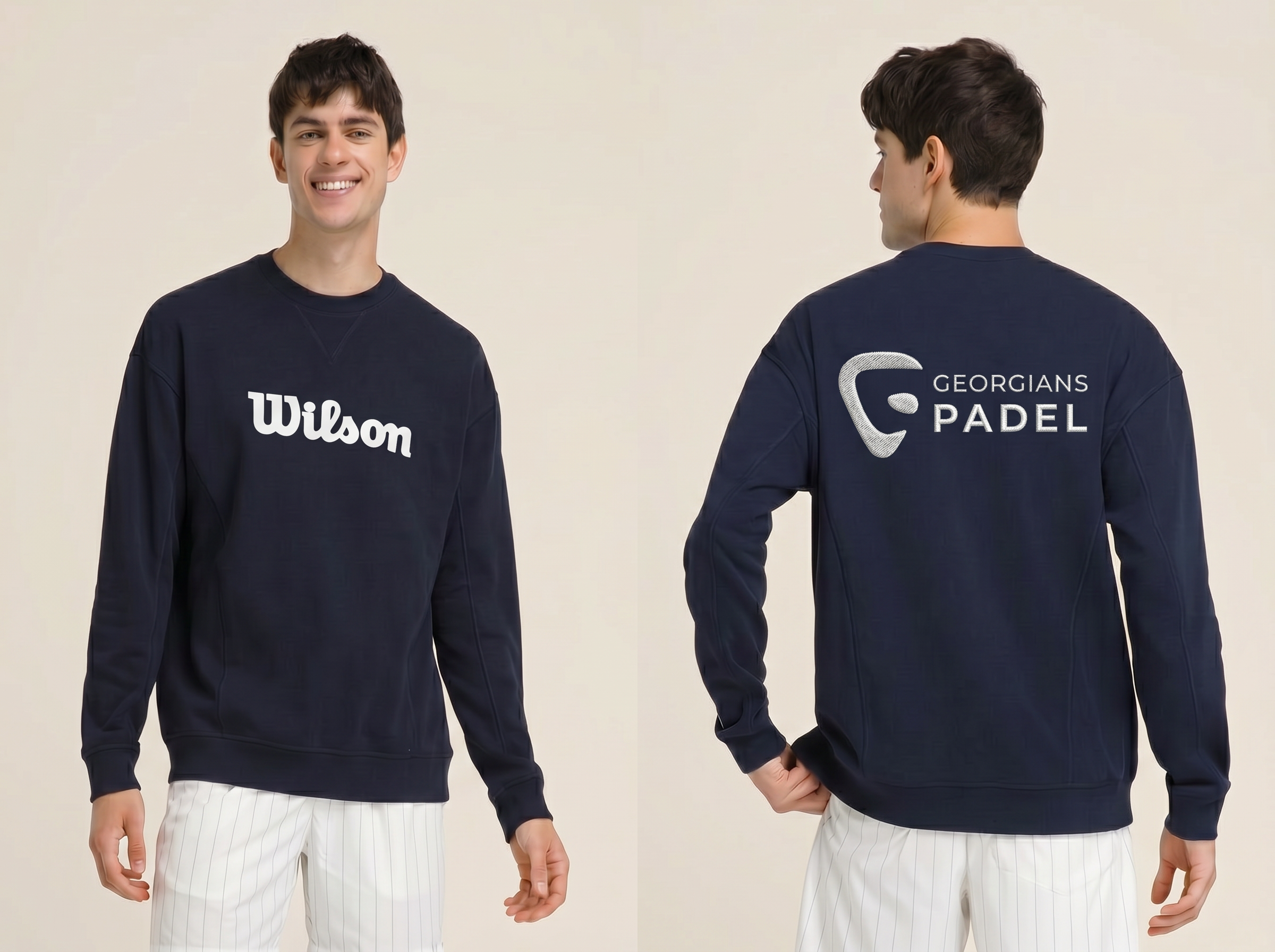 Wilson X Georgians Padel Men's Navy Sweatshirt