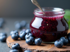 chia seed blueberry jam