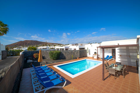 Heated Pool with steps, drone view