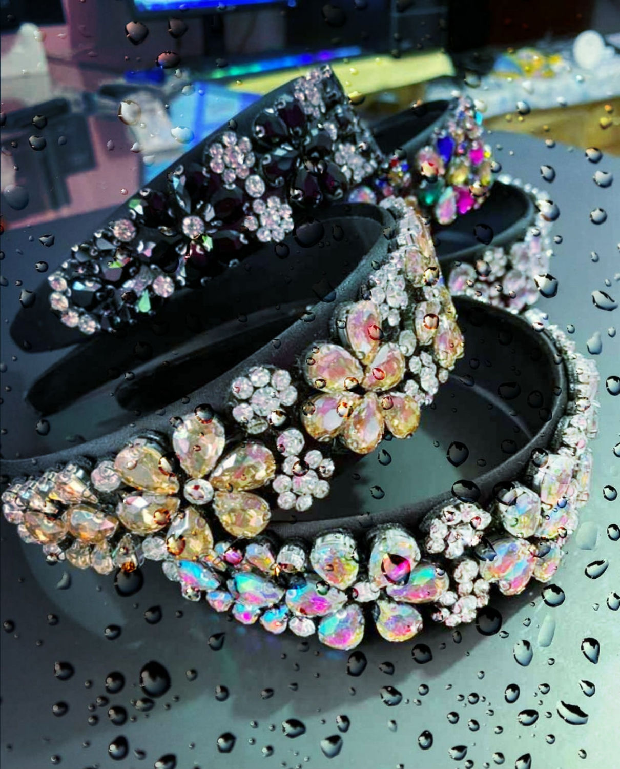 Diademas de cristal fiesta 