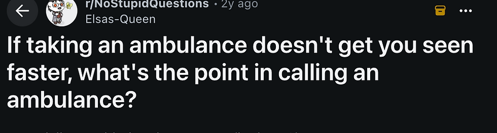 Health Misinformation: Calling an Ambulance will get you Seen Faster in the Emergency Department