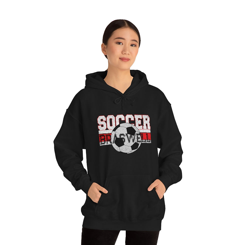 Thumbnail: Braswell Soccer Grunge | Hooded Sweatshirt