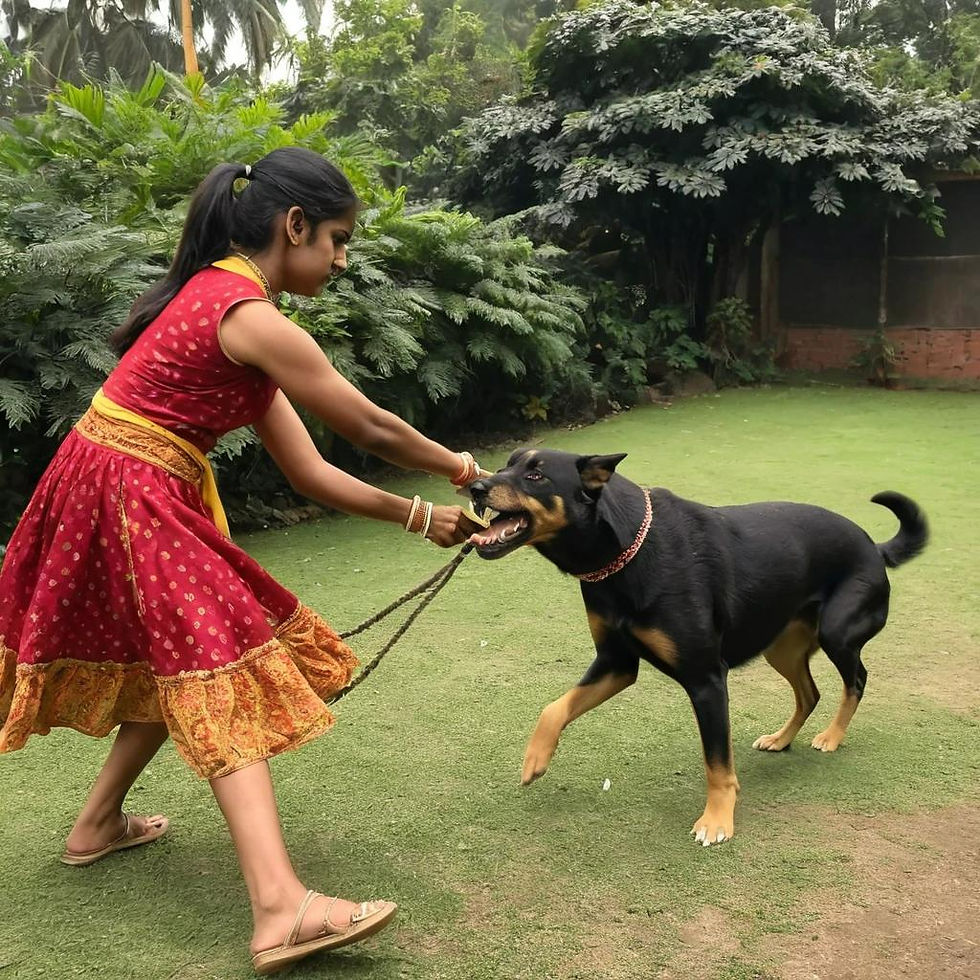 Young girl being attacked by a girl in the park