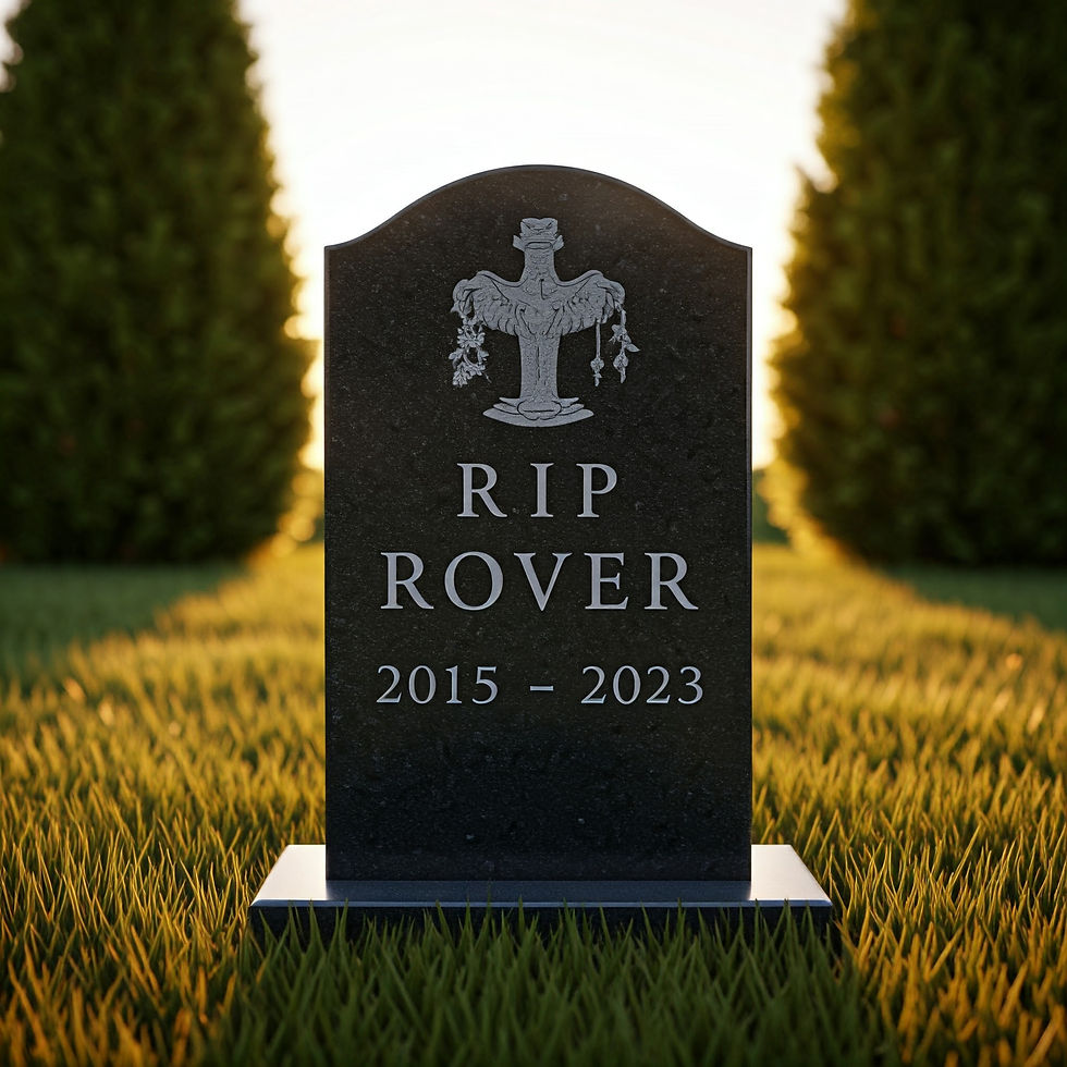 Gravestone in the park