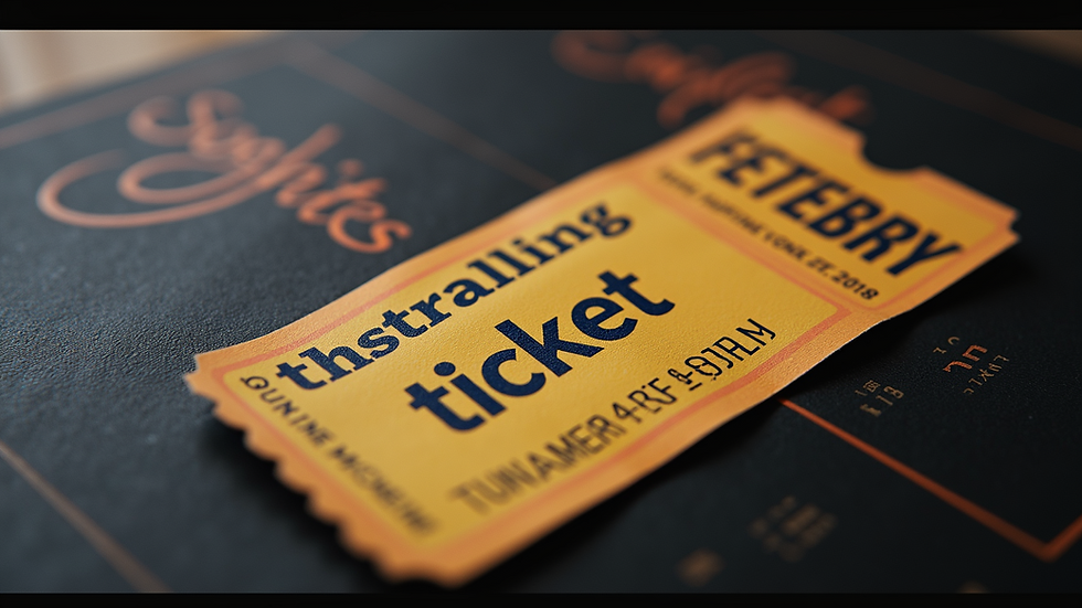 Close-up of a ticket to an event