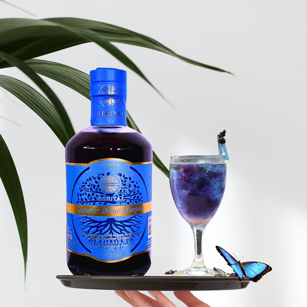 Miniature : liqueur florale bleue morpho inspiration amazonienne