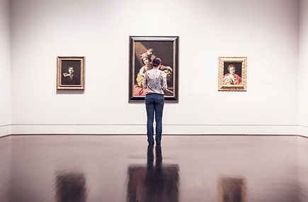 Woman in Art Gallery