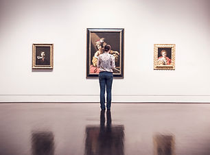 Woman in Art Gallery