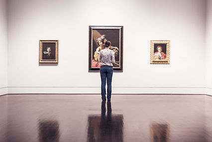 Woman in Art Gallery