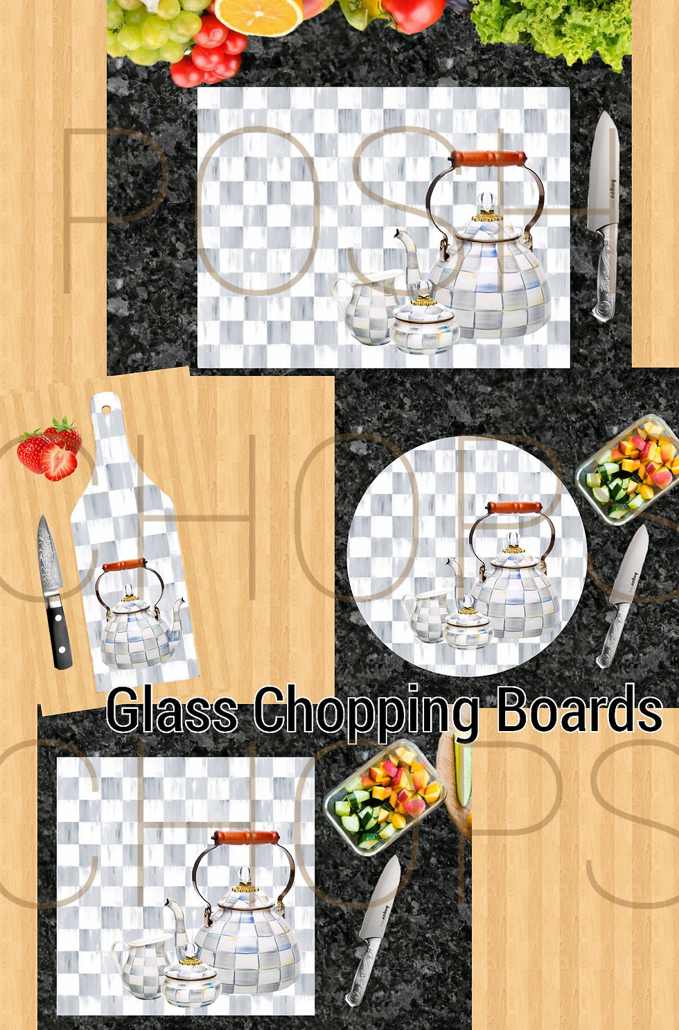 Mackenzie Sterling Check Tea Pot Bespoke Collection