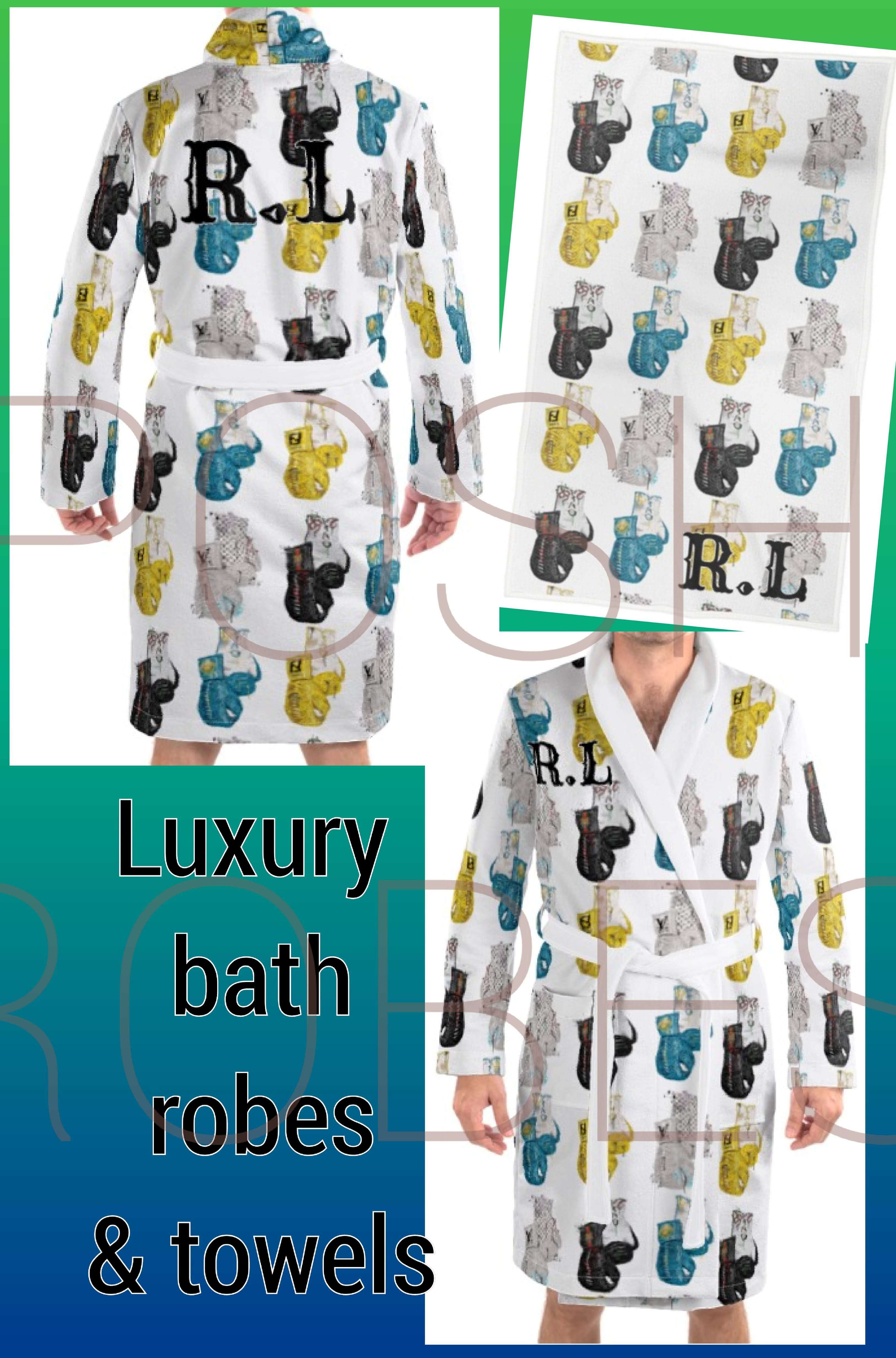 Posh Men Robes Bespoke Designer Boxing Luxury Bath Robe and Towel