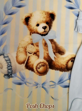 Thumbnail: Charming Bear Boys Velour Babygrow and Blanket s