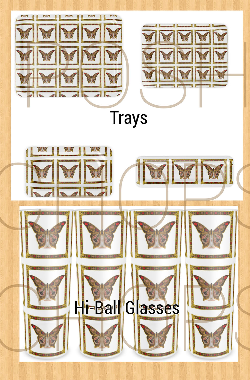 Thumbnail: Royal Crown Derby Imari White Butterfly Bespoke Collection