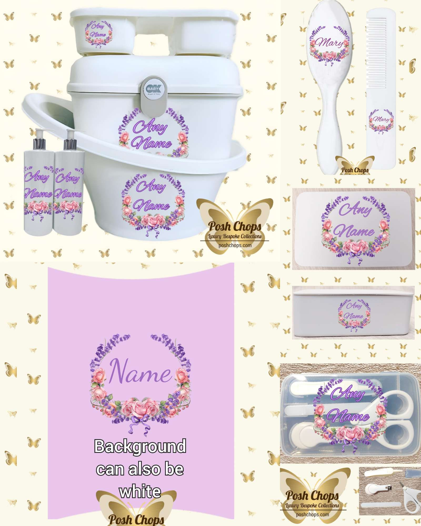Posh Baby Bespoke Lavenders Baby Bathware and Changing