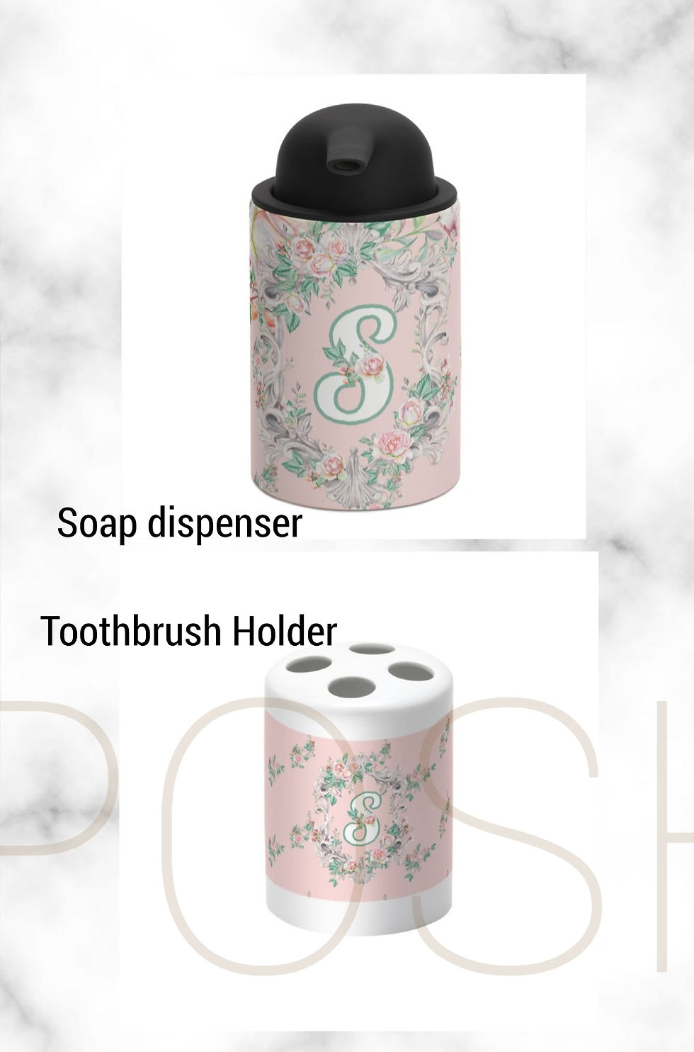 Thumbnail: Posh Bath Luxury Pink Flowers Bespoke Collection